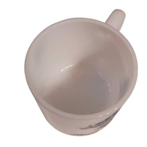 Vintage September Mug Morning Glory Flower of the Month Milk Glass Cup | 1970s - Picture 9 of 12